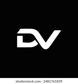 DV logo. D V design. White DV letter. DV, D V letter logo design. 