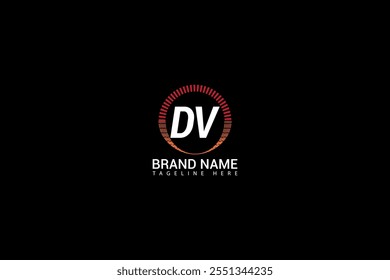 DV logo. D V design. White DV letter. DV, D V letter logo design.