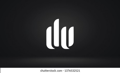 DV logo design template vector letter