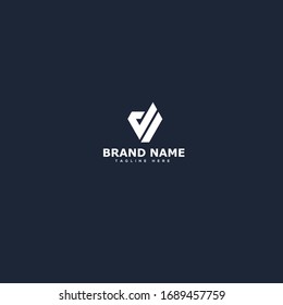 DV logo initial letter design template vector illustration