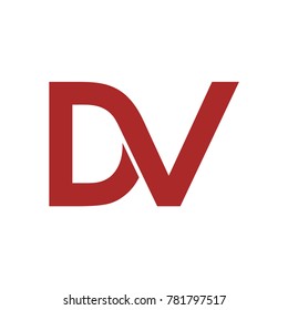 DV logo initial letter design template illustration