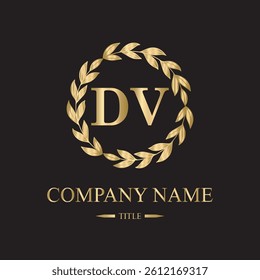 dv logo initial letter luxury royal logo. template symbol. modern golden luxury logo. abstract monogram vector letter mark brand fashion. icon  business monogram boutique font Clothing minimalist.