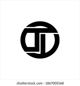 Monograma del logotipo DV con plantilla de diseño de movimiento de línea redondeada sobre fondo blanco