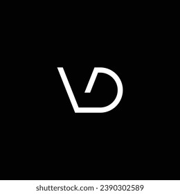 DV or VD abstract letter design. Outstanding professional business awesome artistic branding company different colors illustration logo.
