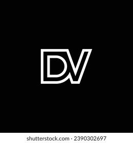 DV or VD abstract letter design. Outstanding professional business awesome artistic branding company different colors illustration logo.