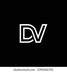 DV or VD abstract letter design. Outstanding professional business awesome artistic branding company different colors illustration logo.