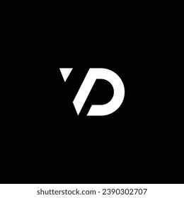 DV or VD abstract letter design. Outstanding professional business awesome artistic branding company different colors illustration logo.
