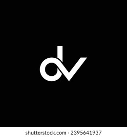 DV or VD abstract letter design. Outstanding professional business awesome artistic branding company different colors illustration logo.