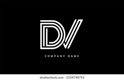 DV, VD Abstract Letters Logo Monogram