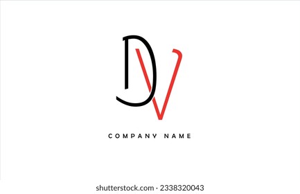 DV, VD Abstract Letters Logo Monogram