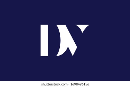 Diseño del logotipo inicial de la carta DV o VD o D o V, plantilla del vector