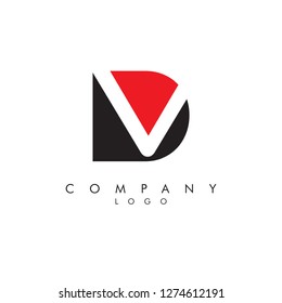 DV, VD Letter Company logo icon vector