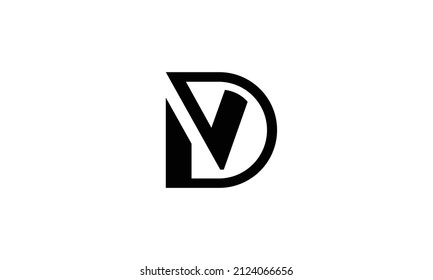DV or VD letter logo. Unique attractive creative modern initial DV VD D V initial based letter icon logo