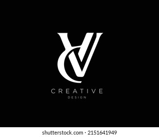 DV VD Logo Design , Initial Based VD DV Monogram 