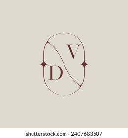 DV wedding classic in elegant monogram with high quality professional design that will print well