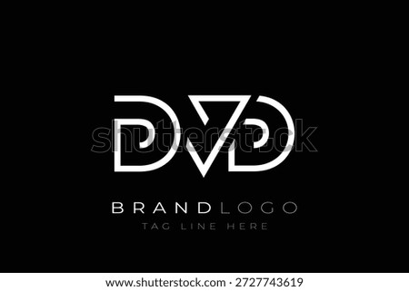 DVD abstract letter logo design. Modern Business Logo Design With Abstract Typography and Contemporary Style