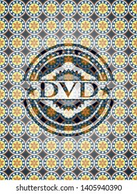 DVD arabesque emblem. arabic decoration.