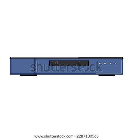 dvd blu ray player cartoon. technology video, equipment cd dvd blu ray player sign. isolated symbol vector illustration