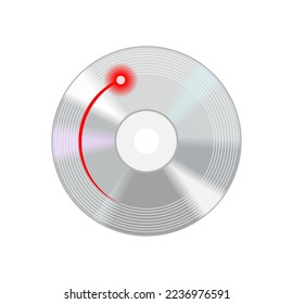 DVD burn icon. Optical drive burner. CD writer sign. Folder shortcuts. Computer device. Peripheral theme. Vector illustration.