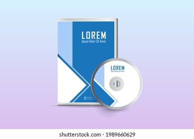 DVD case design, DVD envelope. multicolor Corporate business template for CD envelope and DVD case. Layout with modern triangle elements and abstract background. Creative vector concept,