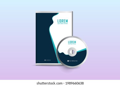DVD-Gehäuse-Design, DVD-Umschlag. mehrfarbige Corporate Business-Vorlage für CD-Hülle und DVD-Gehäuse. Layout mit modernen Dreieck-Elementen und abstraktem Hintergrund. Kreatives Vektorkonzept,