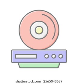 Dvd Case lineal color icon , vector, pixel perfect, illustrator file