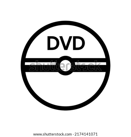 DVD cassette icon vector illustration logo template for many purpose. Isolated on white background.