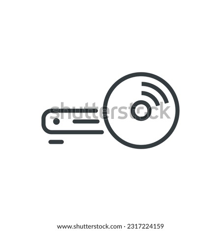 Dvd cd bluray player icon, vector illustration