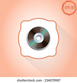 DVD and CD disc. Computer disks. Realistic image. Made in vector illustration