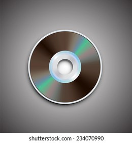 DVD and CD disc. Computer disks. Realistic image. Made in vector illustration