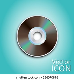 DVD and CD disc. Computer disks. Realistic image. Made in vector illustration