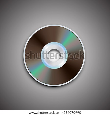 DVD and CD disc. Computer disks. Realistic image. Made in vector illustration