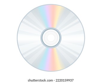 DVD or CD disc digital technology data storage vector illustration isolated on white background