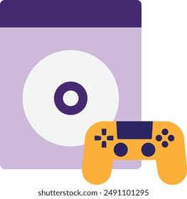 Dvd Cd Disco Icono De Juego Vector Ilustración Plana