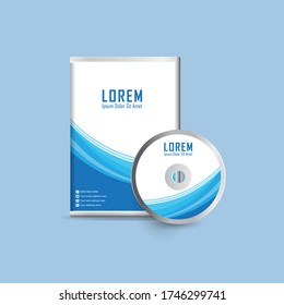Dvd or cd disc label design template, dvd case Isolated, Vector realistic isolated disk, dvd  box and disc mockup.