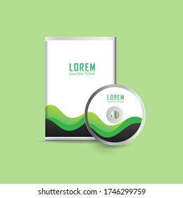 Dvd or cd disc label design template, dvd case Isolated, Vector realistic isolated disk, dvd  box and disc mockup.