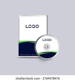 Dvd or cd disc label design template, dvd case Isolated, Vector realistic isolated disk, dvd  box and disc mockup.