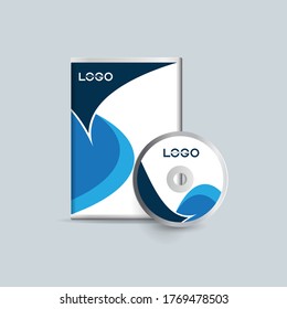 Dvd Or Cd Disc Label Design Template, Dvd Case Isolated, Vector Realistic Isolated Disk, Dvd  Box And Disc Mockup.