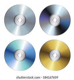 DVD, CD or disc. Vector illustration