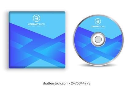  DVD and CD disk and cover Computer software package vector illustration.