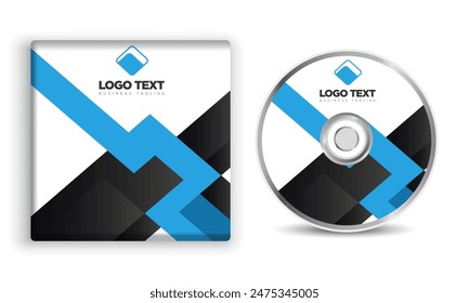  DVD and CD disk and cover Computer software package vector illustration.