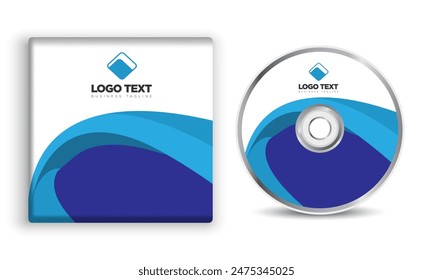 DVD and CD disk and cover Computer software package vector illustration.