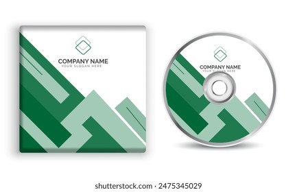  DVD and CD disk and cover Computer software package vector illustration.