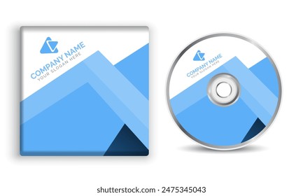  DVD and CD disk and cover Computer software package vector illustration.
