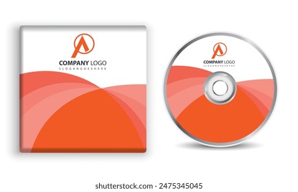  DVD and CD disk and cover Computer software package vector illustration.