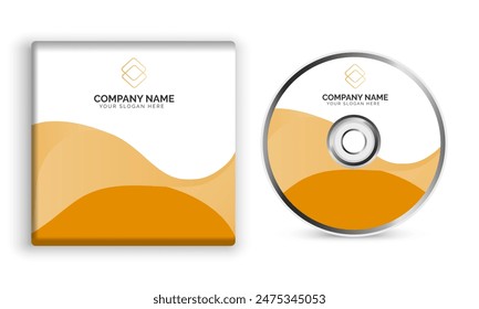  DVD and CD disk and cover Computer software package vector illustration.