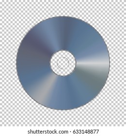 DVD or CD disk isolated on transparent background.