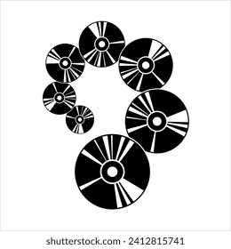 Dvd Cd Icon Vector Art Illustration