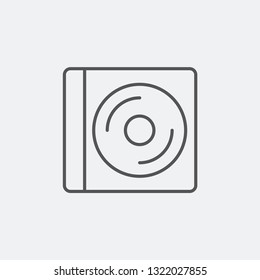 DVD, CD package icon isolated on background. Disc symbol modern, simple, vector, icon for website design, mobile app, ui. Vector Illustration