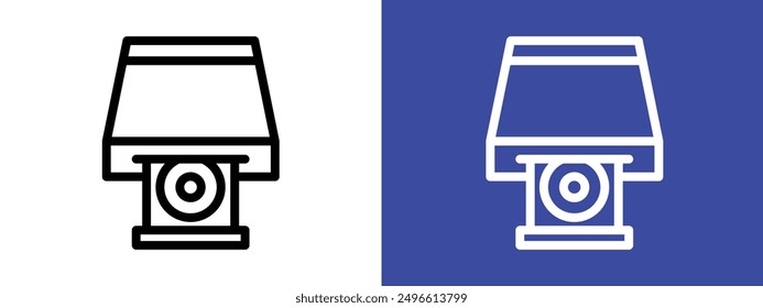 Dvd CDROM disc icon logo sign set vector outline